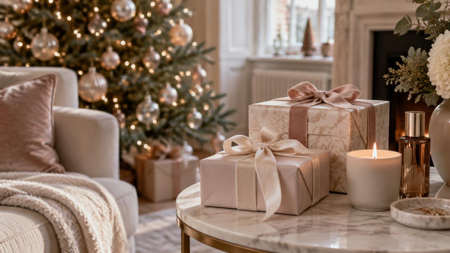 Beauty advent calendars and festive skincare gift sets arranged for Christmas 2026.